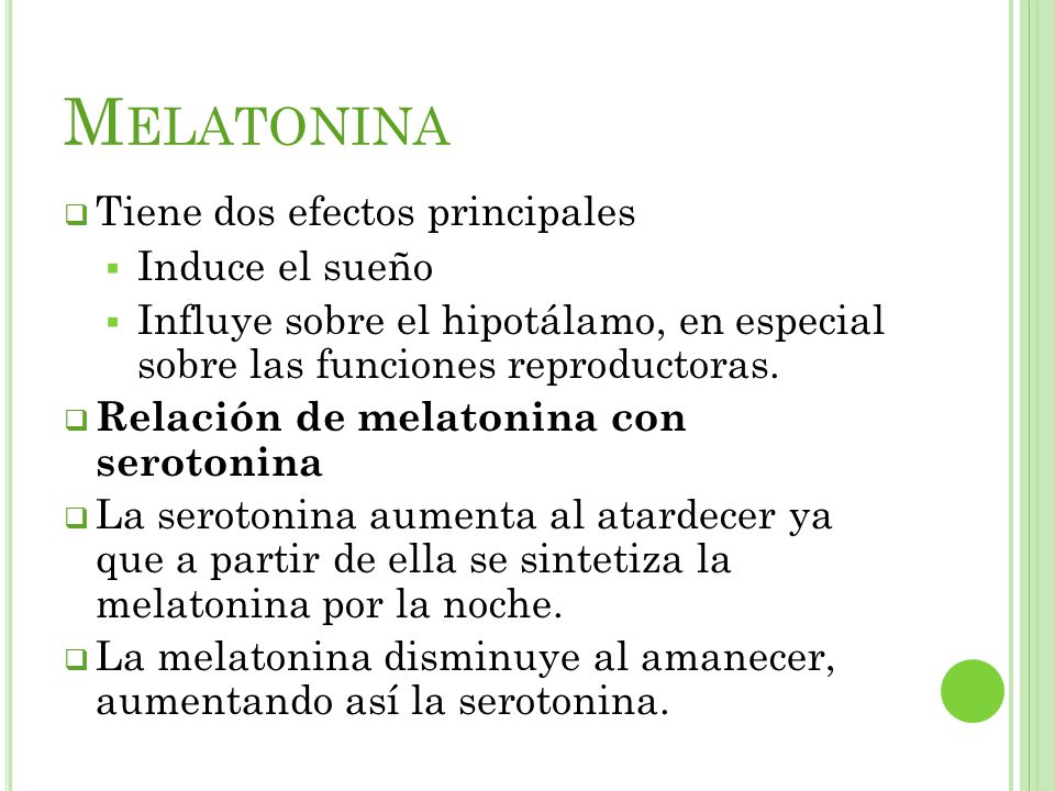 Relacion serotonina y melatonina Relacion serotonina y melatonina